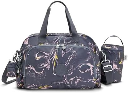 Kipling Camama, Bolso de Bebé con Cambiador, Portachupete, 43.5 cm, 22 L, 0.96 kg, Gris (Mármol Suave)