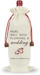 Wedding Wine Bag Engagement Gifts for New Couples, Mr and Mrs Marriage Wedding Gifts, Wine Champagne Gift Bag With Drawstring, Honeymoon Gifts - Planning Wedding