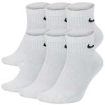 GROOVY Enterprise Mens Womens Unisex Cotton Everyday Max Cushion Ankle Length Lightweight Dri-Fit Socks Training Socks 3 Pairs (White, S (2-5))