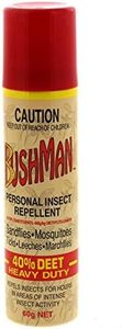 Bushman Ultra 40% Deet Personal Insect Repellent Aerosol, 60 grams
