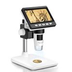 Digital Microscope Camera, Aopick 4.3 Inch Coin Microscope 50X-1000X Magnification, 1080P Compound Microscope 8 Adjustable LED Light Coin Magnifier, PC View, Compatible with MacOS Windows