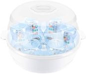 Microwave Bottle Sterilizer, Microwave Bottle Sterilizer Steam Sterilizer Fits 6 Baby Bottles for Baby Bottles Pacifiers Cups Disinfect in 2-6 Minutes