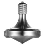 CHEETOP Precision Metal Spinning Top, Well Made Stainless Steel Spin Long Lasting Exceed 8 Mins Desktop Gyro EDC Toy, Perfect Balance Easy to Use Kill Time Efficiently (Silver)