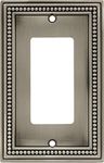 Brainerd 64778 Single Decorator Beaded Collection Wall Plate, Brushed Satin Pewter