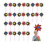 HJYDGJ Windmills for Garden Windmill Color Sparkly Pinwheels Wind Spinners Outdoor Garden Reflective Pinwheels with Stakes for Garden Decorchildren's Yard Parties (50)