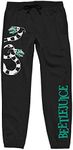 Bioworld Beetlejuice Logo and Sand Worm Character Unisex Adult Sweatpants - L