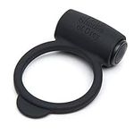 Fifty Shades of Grey Yours and Mine Vibrating Penis Ring - Stretchy Silicone Cock Ring - Single Speed Cock Ring for Couples Sex - Waterproof - Black