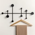 Kazai. 'Sval' Wall Wardrobe | Minimalist Coat Hook Design from Berlin | Modern Metal Wall-Mounted Coat Rack/Hooks | Black