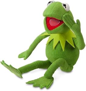 Disney Store Peluche officielle Kermit pour enfants, personnage câlin avec texture pelucheuse et détails brodés, peluche adaptée à tous les âges.