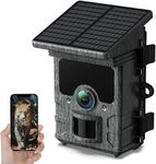 VOOPEAK Solar Trail Camera 4K 30fps - WiFi Bluetooth 46MP,Wildlife Cameras with Night Vision IP66 Waterproof,Game Camera 120 Degree Detection Angle Motion Sensor for Hunting