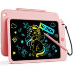 bravokids Kids Toys LCD Writing Tablet 10 Inch Drawing Tablet Doodle Board Writing Board Birthday Toddler Toys for 3 4 5 6 7 8 Years Old Girls Boys (Pink)