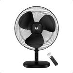 atomberg Renesa 400mm Table Fan for Home | Silent BLDC Stand Fan | LED Display | 6 Speeds | Remote with Oscillation, Timer, Sleep | 2 Year Warranty (Midnight Black)-Newly launched model