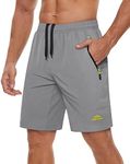 TACVASEN Gym Shorts Mens Zip Pocket