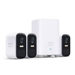 eufy Security, eufyCam 2C Pro 3-Cam Kit, Wireless Home Security System with 2K Resolution, 180-Day Battery Life, HomeKit Compatibility, IP67, Night Vision, and No Monthly Fee.