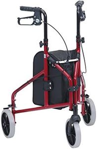 Drive Devilbiss TW008R-23 Ultralight Aluminium Red Tri-Walker with Vinyl Bag