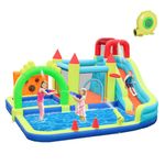 Inflatable Water Slides Park with Splash Pool Climb The Wall Water Slide with Blower