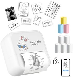 SEZNIK Mini Printer, Inkless, Thermal, Bluetooth, Portable Pocket Printer, Compatible with Android, iOS Mobile. 1 Year Warranty (MiniX-White)