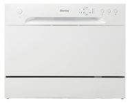 Danby DDW621WDB Countertop Dishwasher with 6 Place Settings, 6 Wash Cycles and Silverware Basket, Energy Star-Rated with Low Water Consumption and Quiet Operation, White