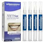 HomeGenics Teeth Whitening Pen 4-Pack, 60+ Uses, Brighten Your Smile in Just 1 Week with Tooth Whitening Kit - Fast, Gentle, Enamel Safe Whitening Gel for White Teeth