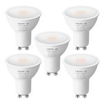 Lepro GU10 LED Bulbs Warm White, 4W 345lm 2700K, Energy Saving GU10 LED Light Bulbs, 50W Halogen Spotlight Equivalent, 100° Beam Angle, Non Dimmable, Pack of 5