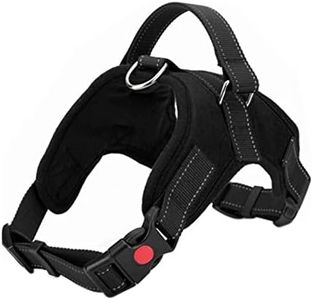FYY Dog Harness No Pull, Breathable Adjustable Pet Vest, Reflective Oxford Easy Control Dog Harness with Sturdy Handle for Small Medium Large Dogs M-Black