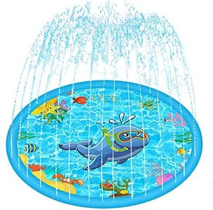 Perglad Splash Pad for Toddlers, 68'' Sprinkler for Kids Outdoor Water Toys for 4-9 Year Old Boys Girls, Kiddie Baby Pool for Outside Fun Summer Party Gifts for 3-12 Year Old Girls