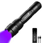 FandyFire UV Flashlight 395-405 nm LED UV Torch for Resin Curing, Blacklight Ultraviolet Flashlight Mini UV Curing Light for Curing UV Glue, Leak Detector, Pet Urine Stain