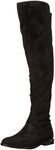 Calvin Klein Women's Rania Over-The-Knee Boot, Black Suede 002, 5