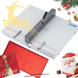 Mxmoonant Manual Creasing Machine Paper Folding Creaser with 2 Adjustable Block & Metric/Imperial Positioning Ruler for Paper Sheet Cardstock