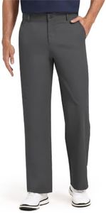 IESOCO Dark Gray Dress Pants Men's Golf Pants Quick Dry Casual Work Slacks