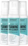 Scrubzz No Rinse Body Wash for Elderly, Rinse Free Cleansing Foam, Waterless Foaming Cleanser for Men and Women, Great for Camping, Gym and Post Workout, Hospital Stays and Post Surgery - 3 Pack