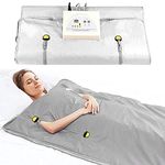 TOPQSC Upgraded Version Sauna Blanket, 2 Zone Digital Far-Infrared (FIR) Oxford Sauna Heating Blanket, Weight Loss Body Shaper Professional Detox Therapy Anti Ageing Beauty Machine