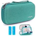 YOUSHARES Insulin Cooler Travel Case with Small Travel Ice Packs - Portable Insulin Travel Cooler Bag for Insulin Pen, Insulin Syringe, Keep Medication Cool, Medical Travel Cooler (Green)