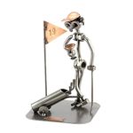 Steelman24 I Nuts and bolts sculpture Golfer Martini I Handmade ornaments I Made in Germany I I Metal figurine