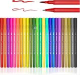 Ai-Natebok Dual Brush Marker Pens, Coloring Pens, 24 Colors 0.4 Fine Tip Markers & Brush Pen for Adult Coloring Books Bullet Journal Note Taking Writing Planning Art Project