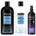 TRESemme Rich Moisture Shampoo, Conditioner & Heat Defence Spray Care + Styling Regime Bundle 3 Piece