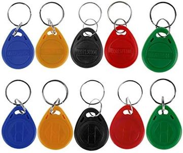 HFeng (confezione da 10) RFID 125KHz Access Control Key Card Prossimità EM4100 TK4100 Portachiavi Portachiavi Smart ID Keycard per porta Sistema di blocco elettrico nfc token tag (Mix color)