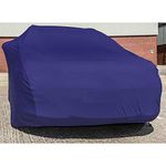 iCover - Deluxe Indoor Car Cover Super Soft Full Body - 160gsm Breathable Dustproof Strong Elastic Fabric - Available in XS - XL & 4x4 Sizes (Blue, Small)