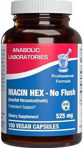 High Absorption Vitamin B3 Niacin Flush Free - Clinical Formula Flush Free Niacin Supplement from Inositol Hexanicotinate for Heart Skin & Nerve Support - Vegan Non-GMO Made in The USA - 100 Servings