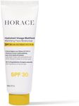 HORACE Mattifying Face Moisturiser SPF30 for Men - Natural Hydrating Cream with UV Protection - Premature Ageing Prevention - Skincare for All Skin Types - Unscented, 75 ml