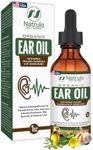 Organic Ear Oil for Ear Infection - Natural Eardrops for Ear Pain, Swimmer's Ear & Wax Removal - Kids, Adults, Baby, & Dog Earache Remedy - Ear Drops with Mullein, Garlic, Calendula Made in USA