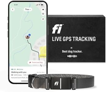 Fi Series 3 Smart Dog Collar - GPS Dog Tracker and Activity & Fitness Monitor, Waterproof, LED Light, Escape Alerts, Nationwide Coverage [Free 1 Year Membership] (Gray, X Large)