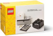 LEGO Desk Drawer Set - grey, black,