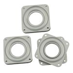 SUPVOX Metal Rotating Turntable Plate Square Lazy Susan Turntable Bearings Rotating Bearing Plate - 3Pcs