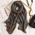 Luxury Brand Women Cotton Scarf Large Shawls Hijab Foulard Design Print Lady Beach Stole Head Scarves