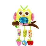 Mini Baby Baby Crib & Stroller Plush Playing Toy Car Hanging Rattles (Owl)