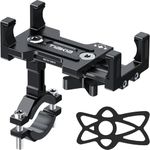 Tiakia Aluminum Bike Phone Mount - Camera Friendly Universal Motorcycle Phone Mount Anti Shake & Anti-Theft 360° Rotation Bicycle Cell Phone Holder with Silicone Band for 4.5-7 inches Smartphone