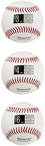 Thorza Weighted Baseballs for Throwing - Help Increase Pitch Velocity - Set of 3 Practice Baseballs (3oz, 4oz, 6oz)