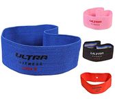 ULTRA FITNESS Hip Circle Glute Resistance BOOTY Band Premium Elastic Fabric LATEX FREE Pilates (Blue L2 = Intermediate, L/XL)