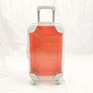 HBZGTLAD 10pcs false eyelashes packaging box pink luggage lashes suitcase luxury mink lashes packing fluffy and curly case empty (Orange)